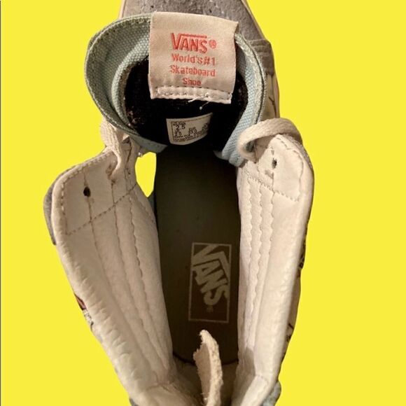 Vans I Love Unicorns Rainbow Mid Zip From Heel Cute Girls Shoes Size 2.5. - Picture 12 of 12